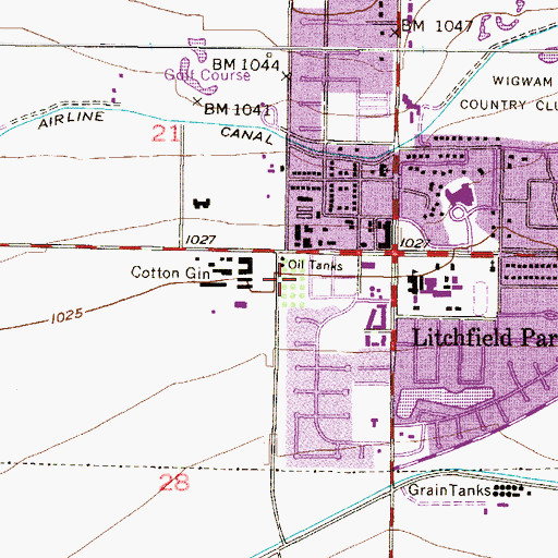 Topographic Map of Church of Jesus Christ, AZ