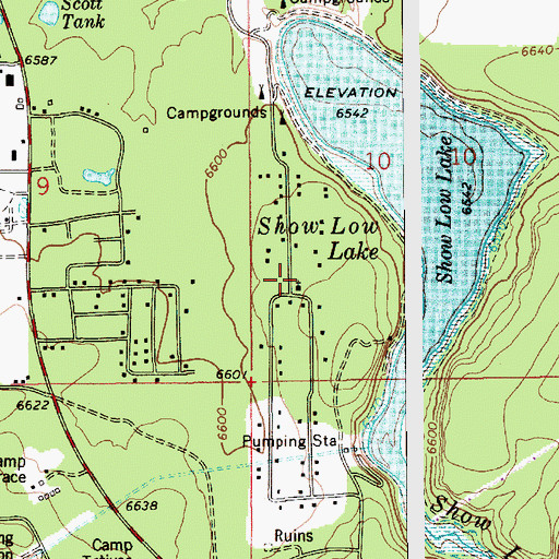 Topographic Map of Church of Our Saviour, AZ