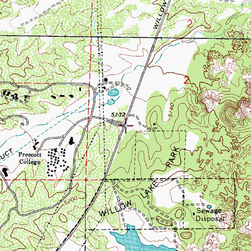 Topographic Map of Church of Spiritual Living, AZ