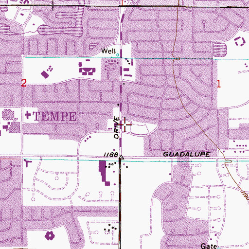 Topographic Map of Church of the Holy Spirit, AZ
