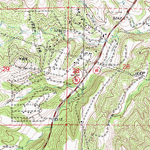 Topographic Map of Church on the Rock at Hope Chapel, AZ
