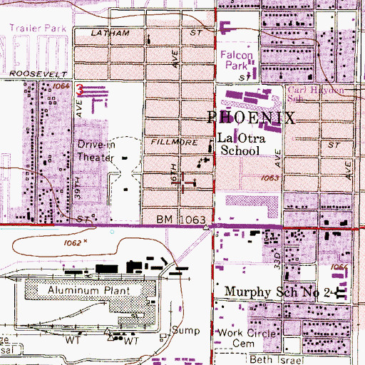 Topographic Map of Church Templo Maranatha, AZ