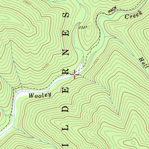 Topographic Map of North Fork Wooley Creek, CA