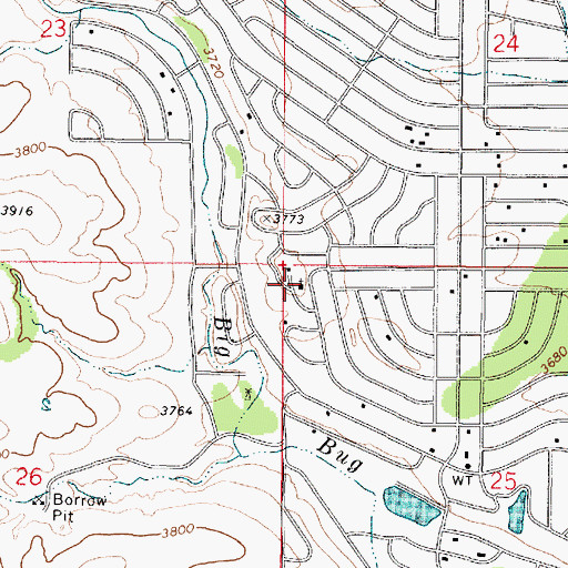 Topographic Map of Community Bible Church, AZ
