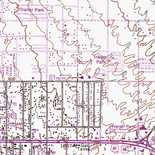 Topographic Map of Community Christian Church, AZ