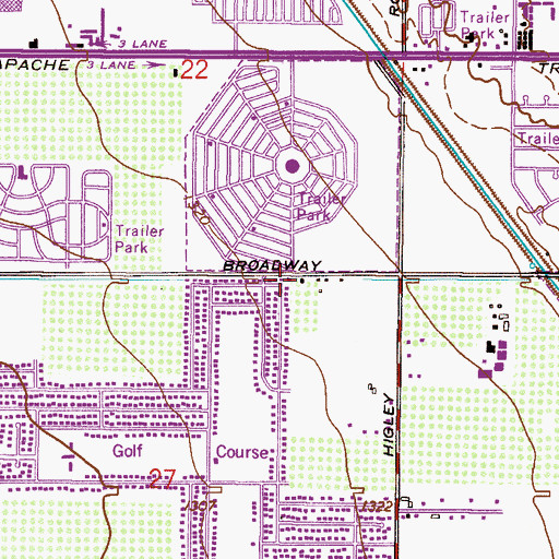Topographic Map of Community Church of New Thought, AZ