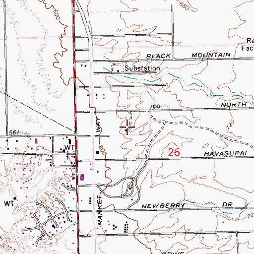 Topographic Map of Community Lutheran Church, AZ