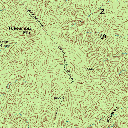 Topographic Map of Bradshaw Trail, AZ