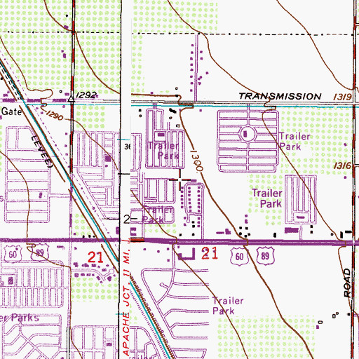 Topographic Map of Community of Christ, AZ