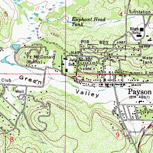 Topographic Map of Community Presbyterian Church, AZ