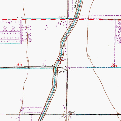Topographic Map of Congregational Church of the Valley, AZ