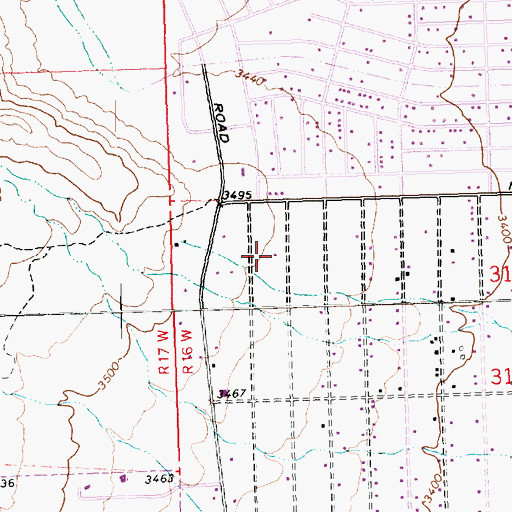Topographic Map of Connection Point Church, AZ