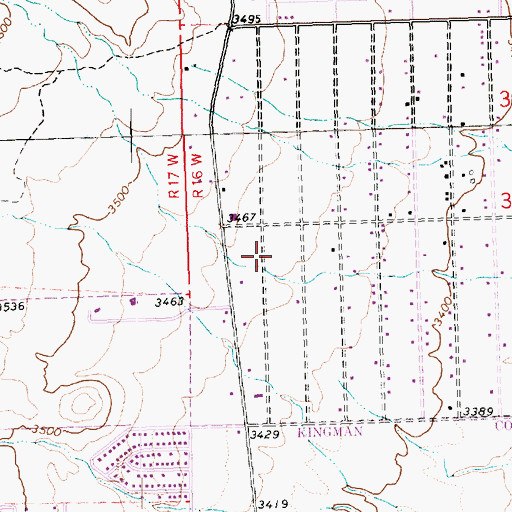Topographic Map of Cornerstone Baptist Church, AZ