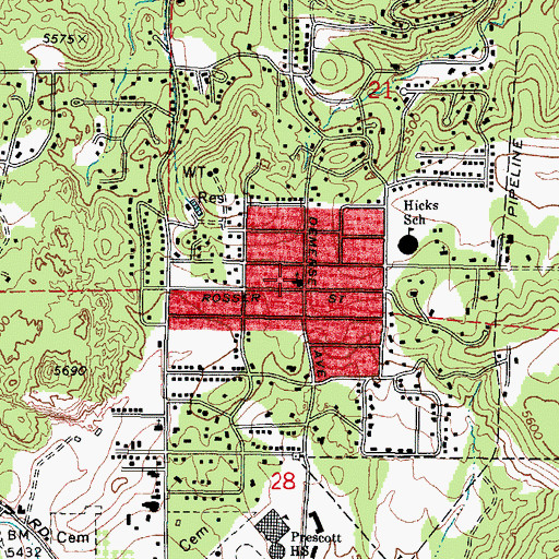 Topographic Map of Cornerstone Evangelical Free Church, AZ