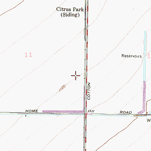 Topographic Map of Cotton Lane Community Church, AZ