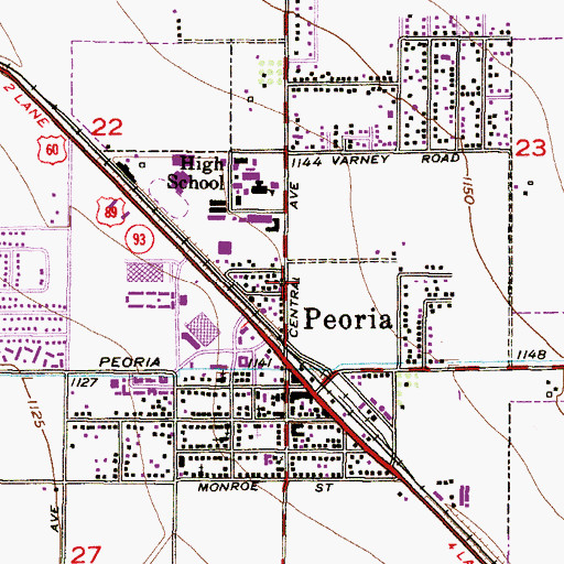 Topographic Map of Covenant Christian Center, AZ