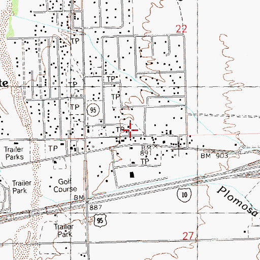 Topographic Map of Covenant Lutheran Church, AZ