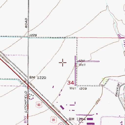 Topographic Map of Covenant Presbyterian Church, AZ