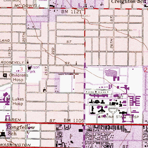 Topographic Map of Cristiana Dios Con Nosotros, AZ