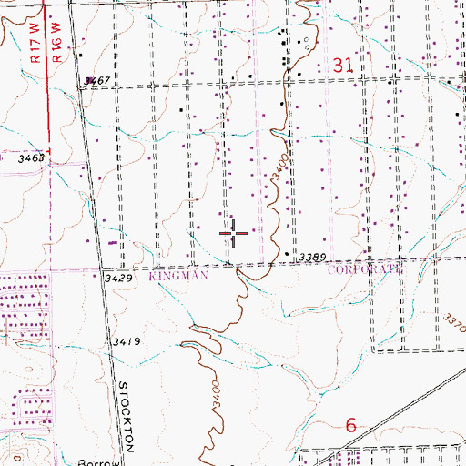 Topographic Map of Cross of Christ Lutheran Church, AZ