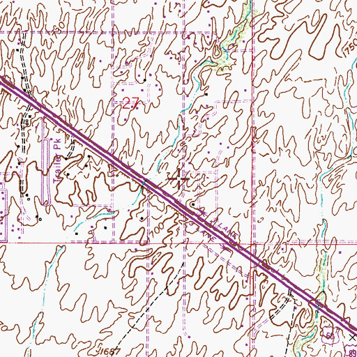Topographic Map of Crossroads Southern Baptist Church, AZ