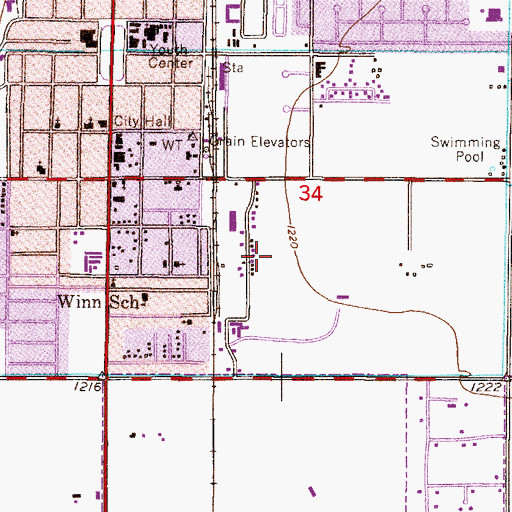 Topographic Map of Crosswalk Christian Church, AZ