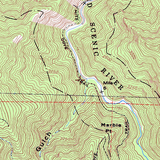 Topographic Map of Nutmeg Gulch, CA