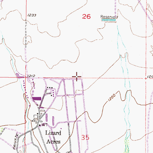 Topographic Map of Desert Garden Church, AZ