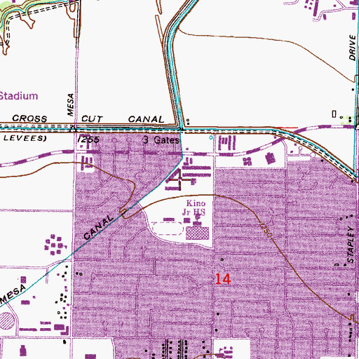 Topographic Map of Desert Heritage Church, AZ