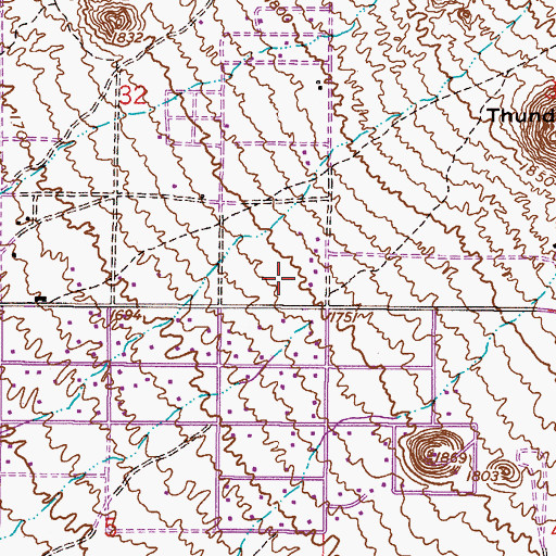 Topographic Map of Desert Hills Baptist Church, AZ