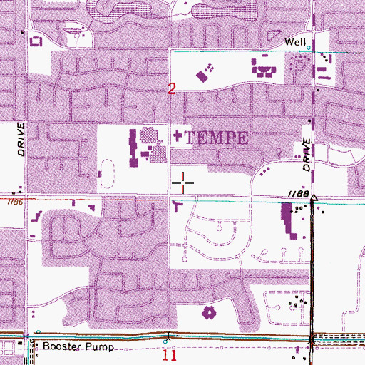 Topographic Map of Desert Palm United Church of Christ, AZ