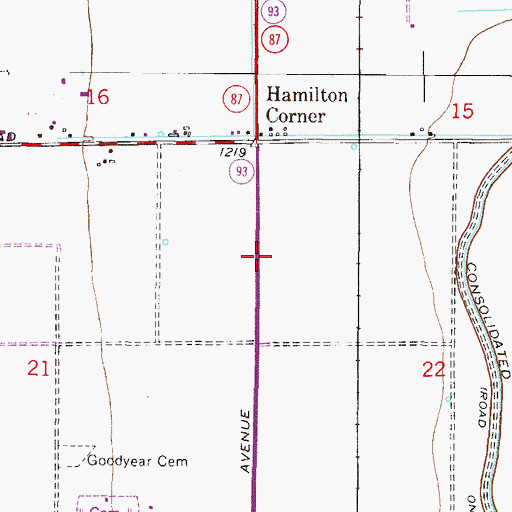 Topographic Map of Desert Palms Presbyterian Church, AZ