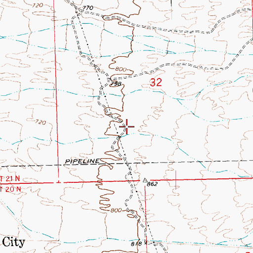 Topographic Map of Desert Shores Community Baptist Church, AZ