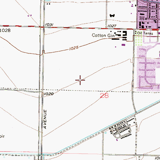 Topographic Map of Desert Springs Community Church, AZ