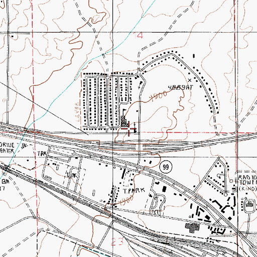 Topographic Map of Desert View Baptist Church, AZ