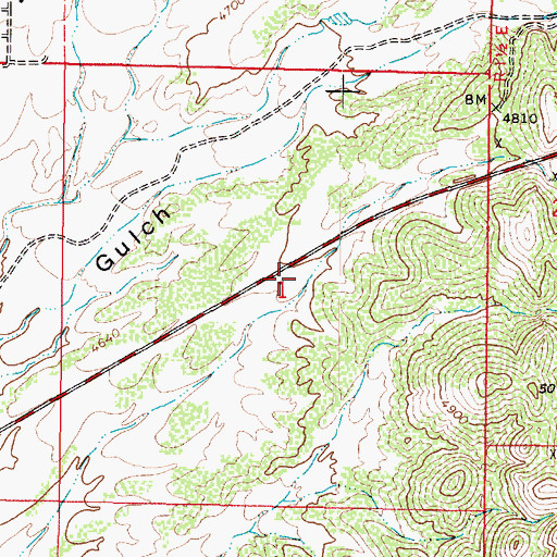 Topographic Map of Dewey Faith Assembly of God, AZ