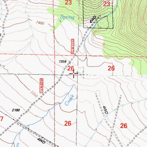 Topographic Map of O'Harrel Canyon, CA