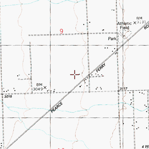 Topographic Map of Dolan Springs Baptist Church, AZ