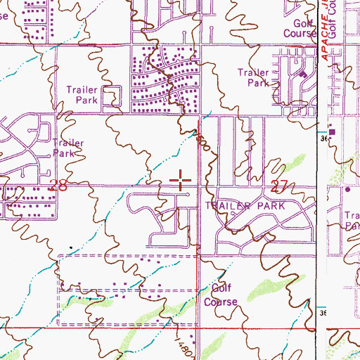 Topographic Map of East Mesa Baptist Church, AZ