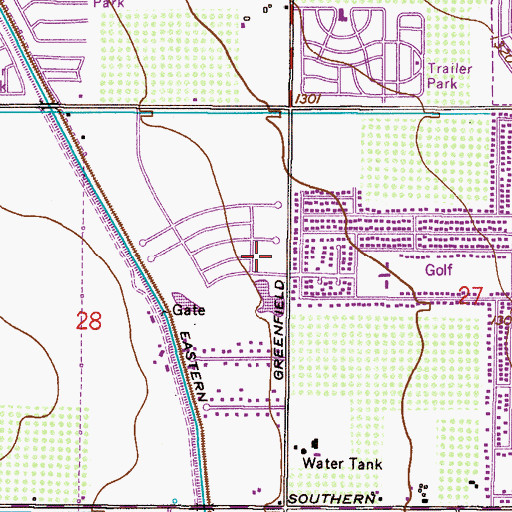 Topographic Map of East Mesa Christian Church, AZ