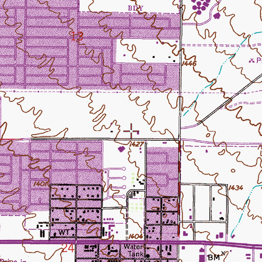Topographic Map of East University Church of God, AZ