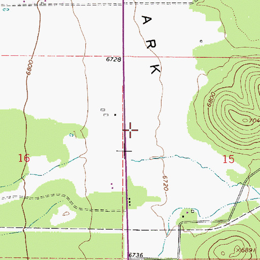 Topographic Map of East Valley Baptist Church, AZ