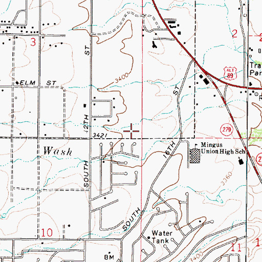 Topographic Map of Emmanuel Fellowship, AZ