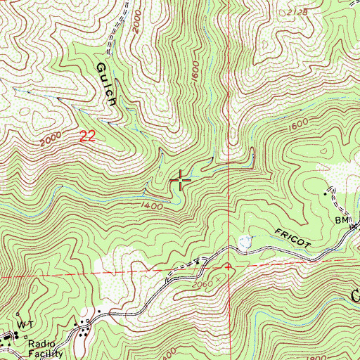 Topographic Map of O'Neil Creek, CA