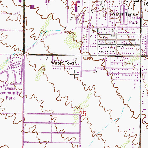 Topographic Map of Episcopal Church of the Transfiguration, AZ