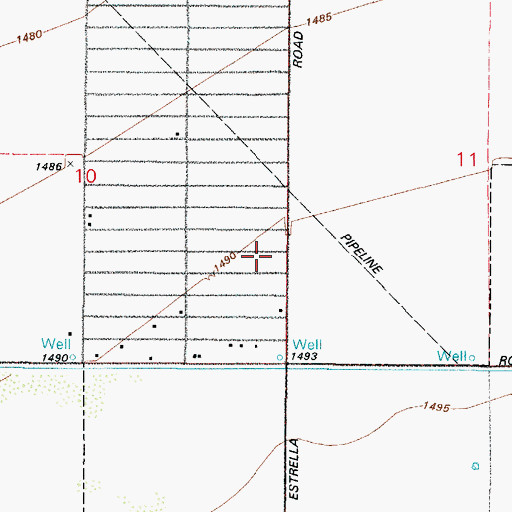 Topographic Map of Estrella Community Church, AZ