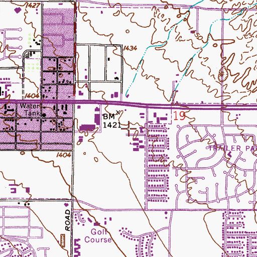 Topographic Map of Eternal Life Lutheran Church, AZ