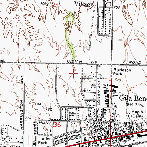 Topographic Map of Faith Assembly of God, AZ