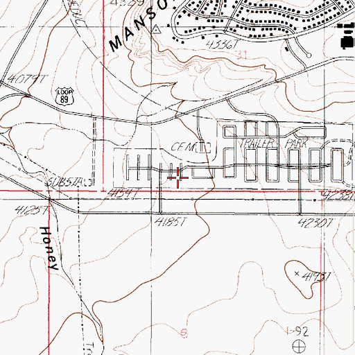 Topographic Map of Faith Bible Chapel, AZ
