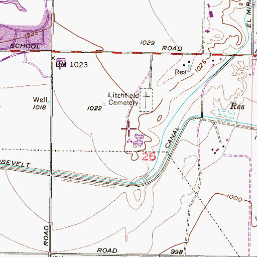 Topographic Map of Faith Harvest Church, AZ